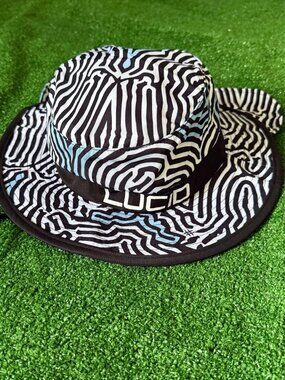 Lucid FC Logo Boonie Bucket Hat w/ Neck Flap Zebra Wavy Sun Legionnaire Hat OSFA